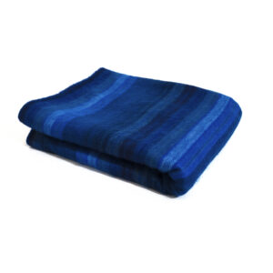 Blue bird - Handwoven Alpaca & Wool – Artisanal Throw Blanket